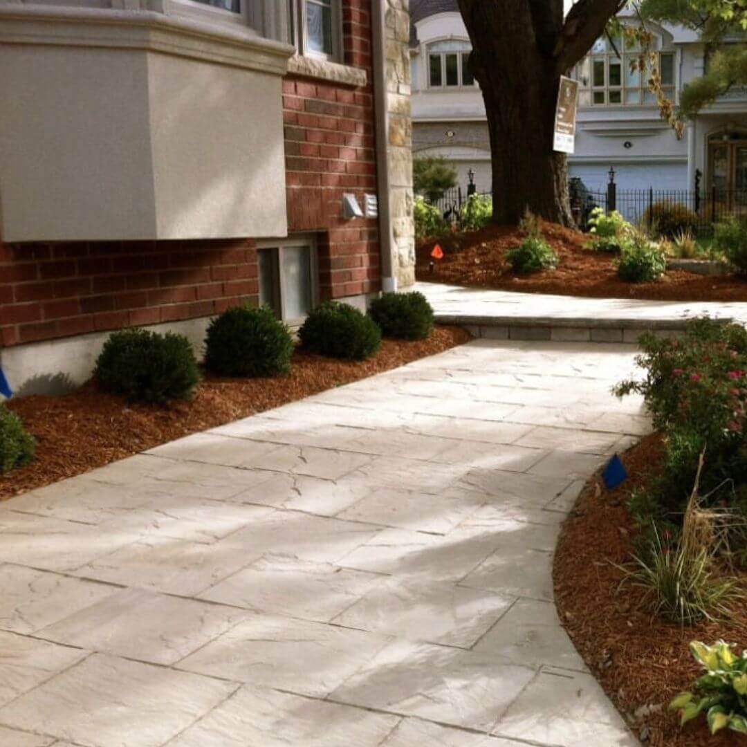 residential front stone walkway in guelph