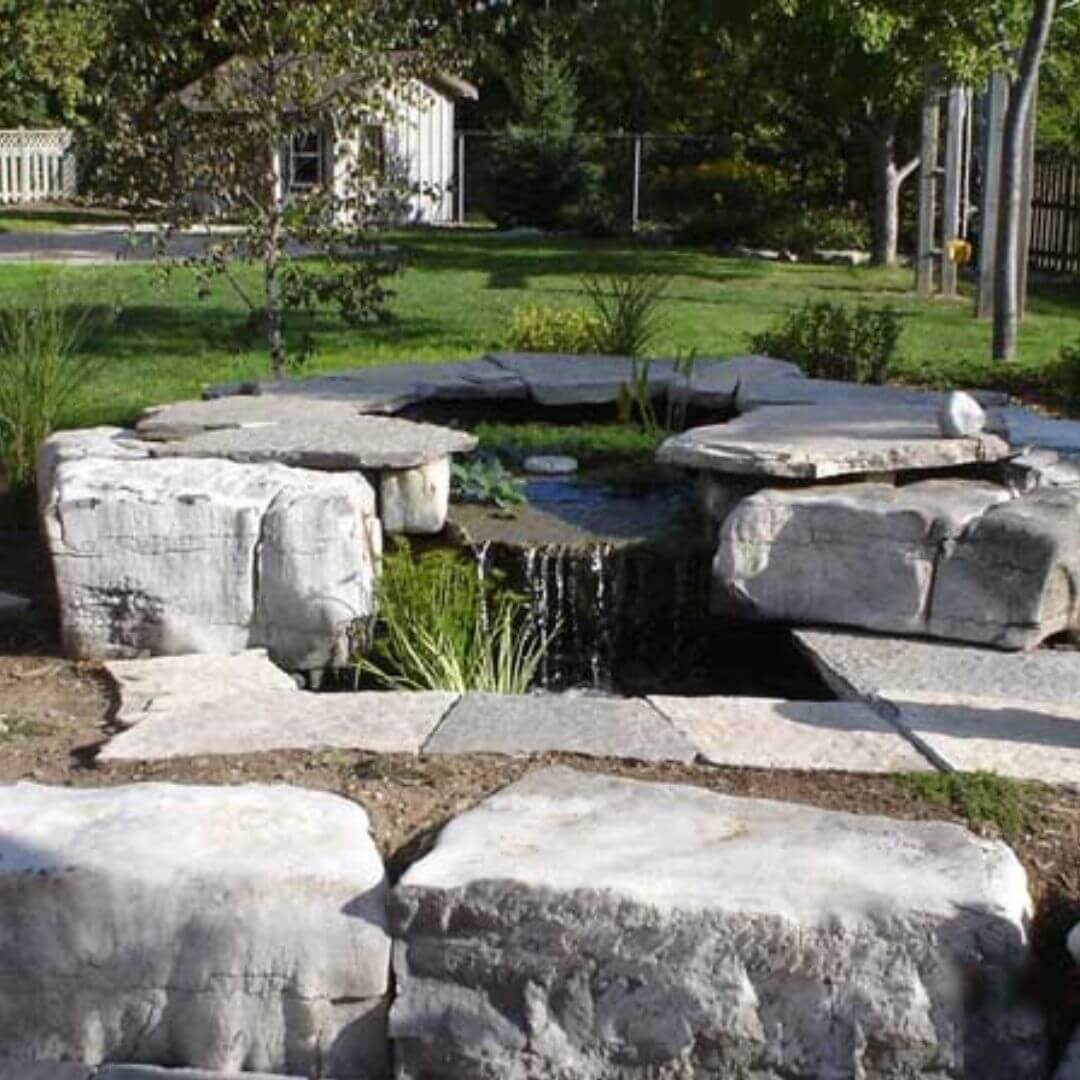 koi pond installation in guelph estate backyard