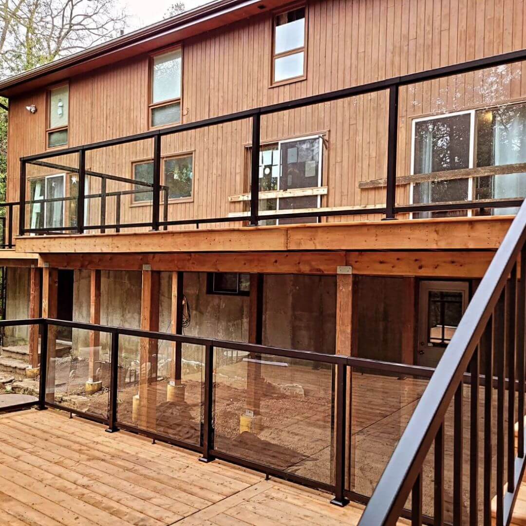 multi-level deck installation on back of house in guelph